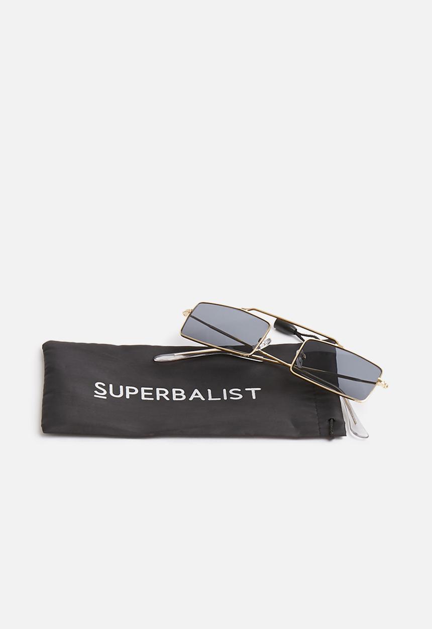 Superbalist - Ian rectangular sunglasses - gold & black