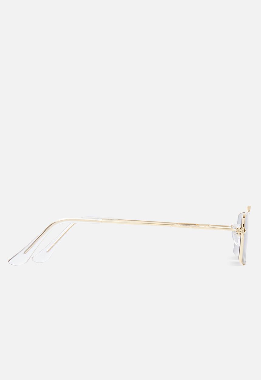 Superbalist - Ian rectangular sunglasses - gold & black