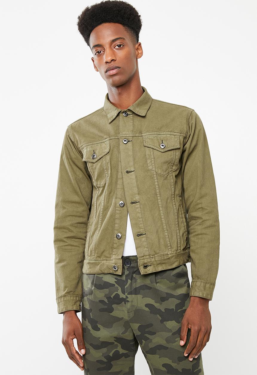 Superbalist - Colour Slim Denim Trucker Jacket - green