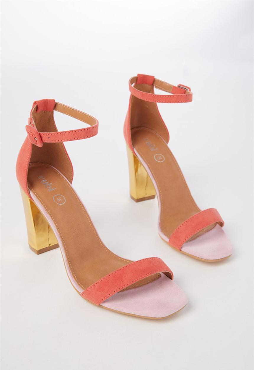 Cotton On - San serena square toe heel - peach 