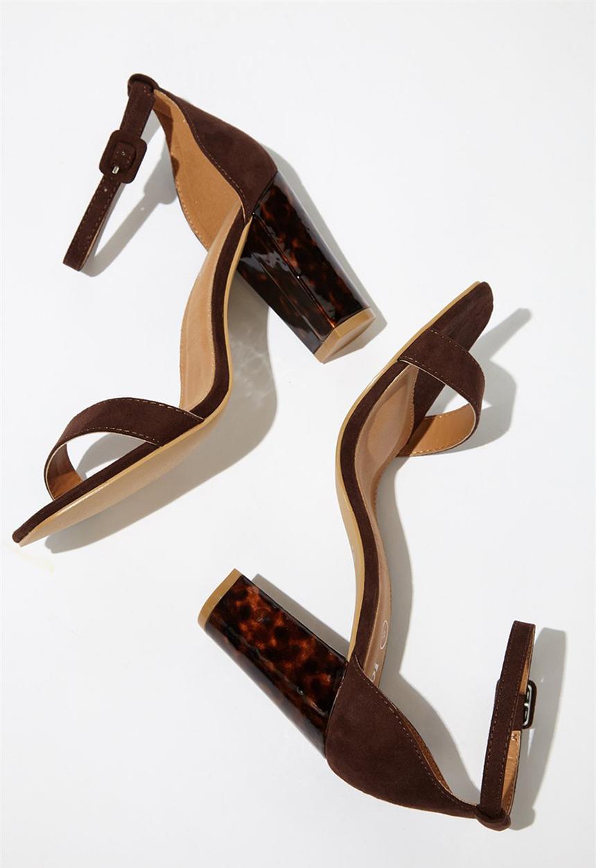 Cotton On - San serena square toe heel - brown 