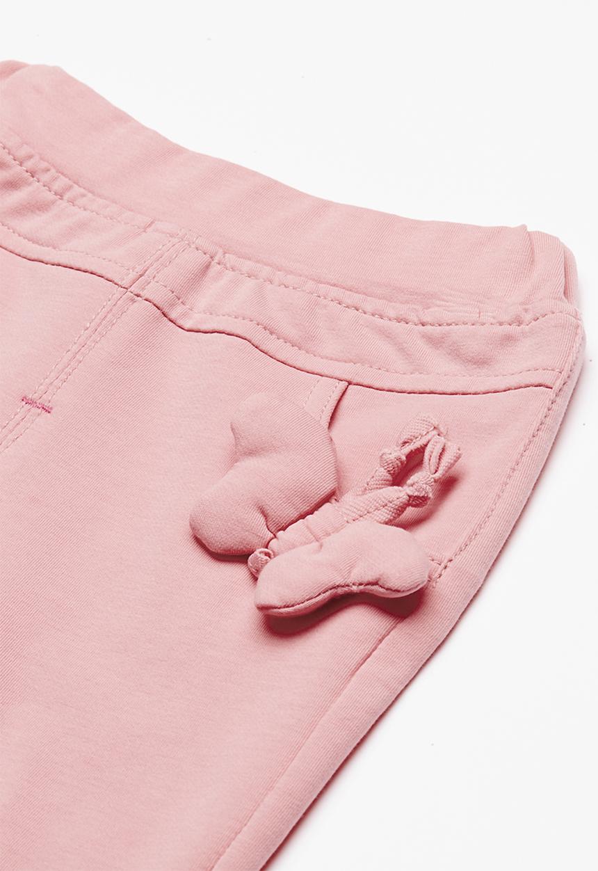Pop Candy - Detailed butterfly leggings - mid pink