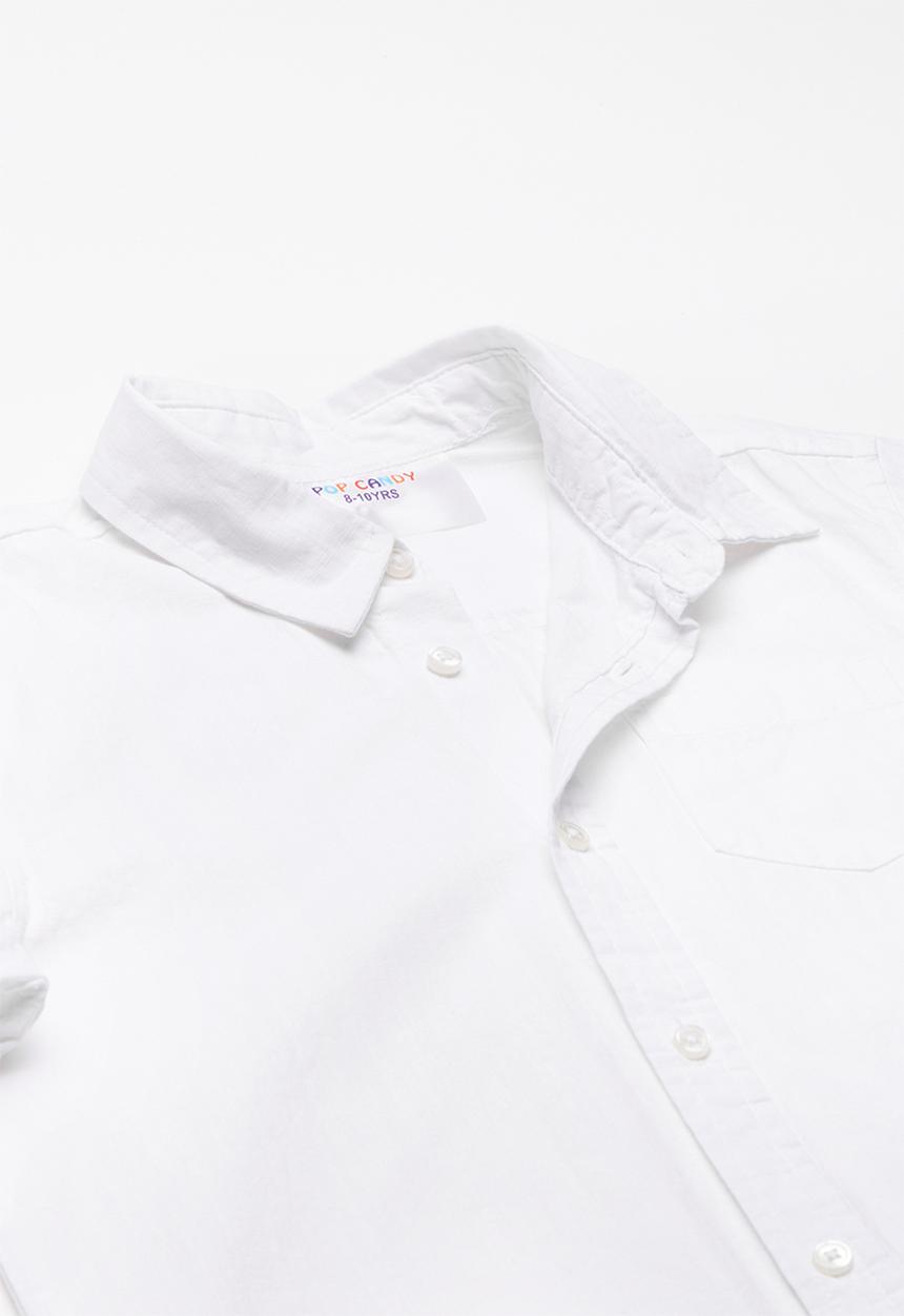 Pop Candy - Collard shirt - white