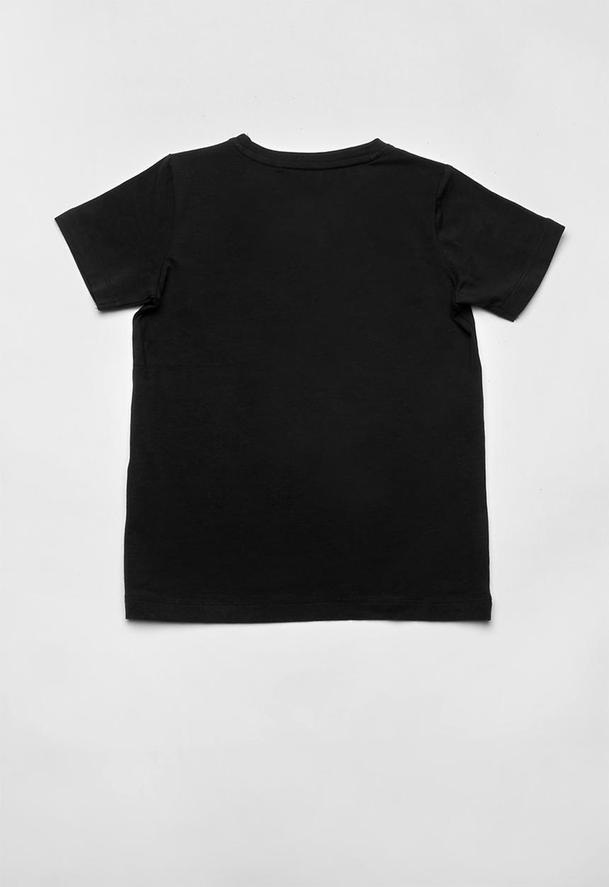 Name It - Boy print short sleeve top - black