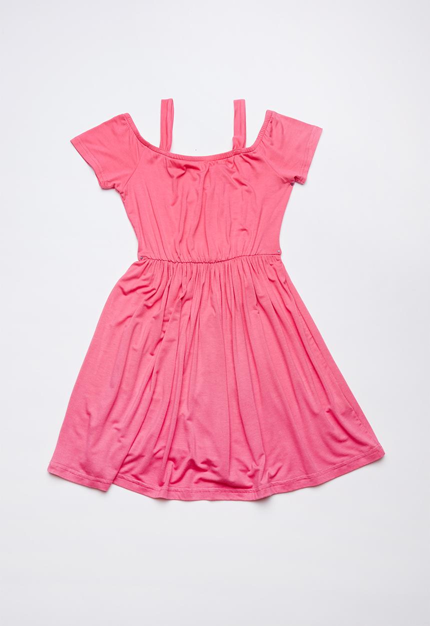 Rebel Republic - Cold shoulder dress - pink