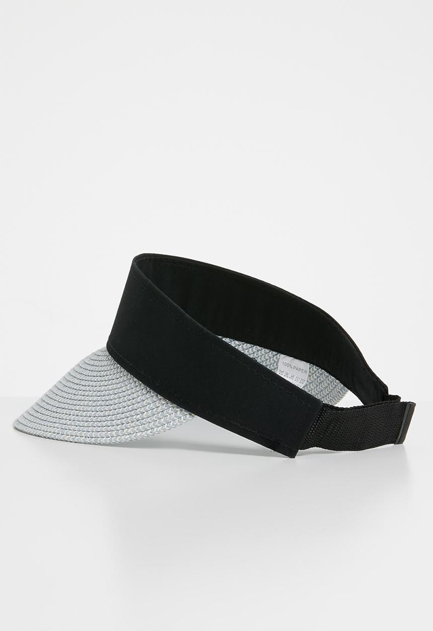 Superbalist - Straw visor hat - white & blue 