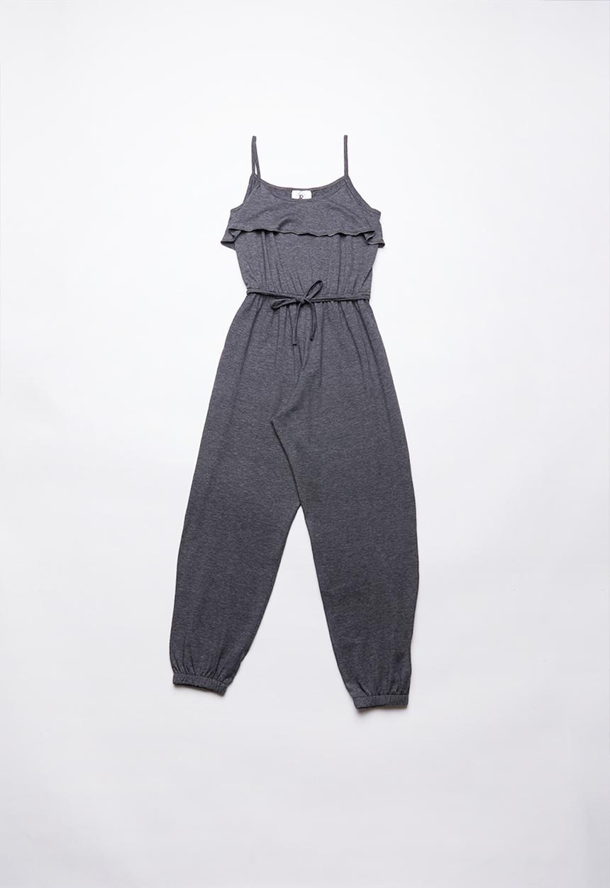 Rebel Republic - Jumpsuit with frill detail - grey 