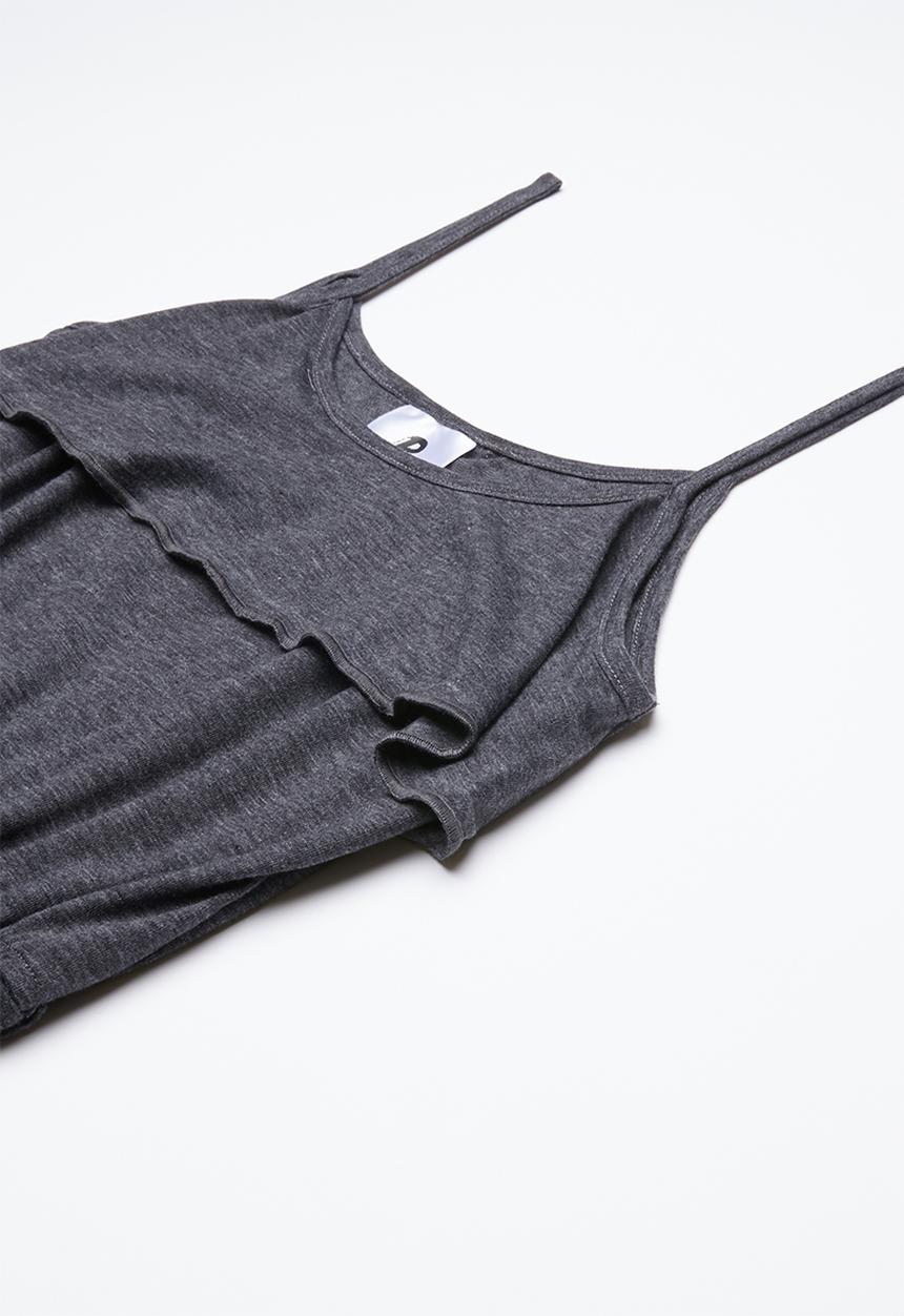 Rebel Republic - Jumpsuit with frill detail - grey 