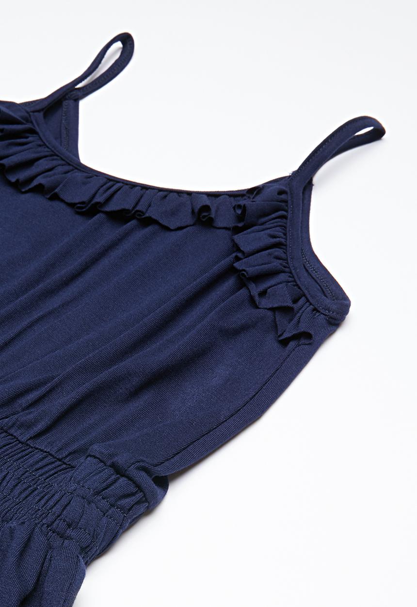 Rebel Republic - Maxi frill dress - navy