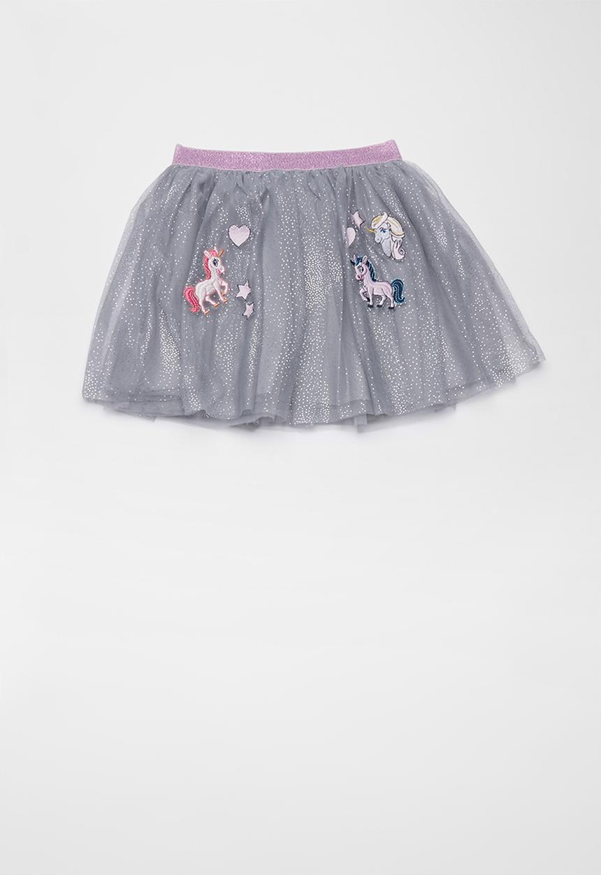 Name It - Pony doris tulle skirt - silver & grey