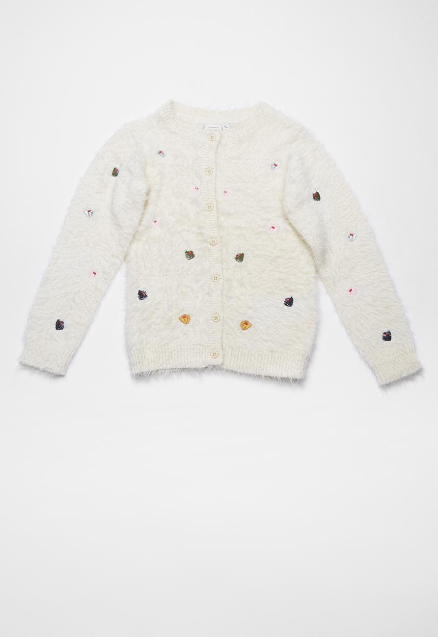 Name It - Latine long sleeve knit cardigan - white