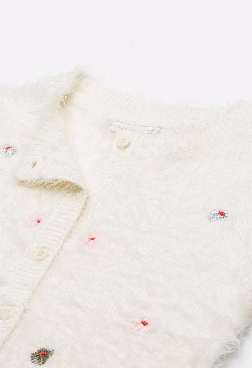 Name It - Latine long sleeve knit cardigan - white