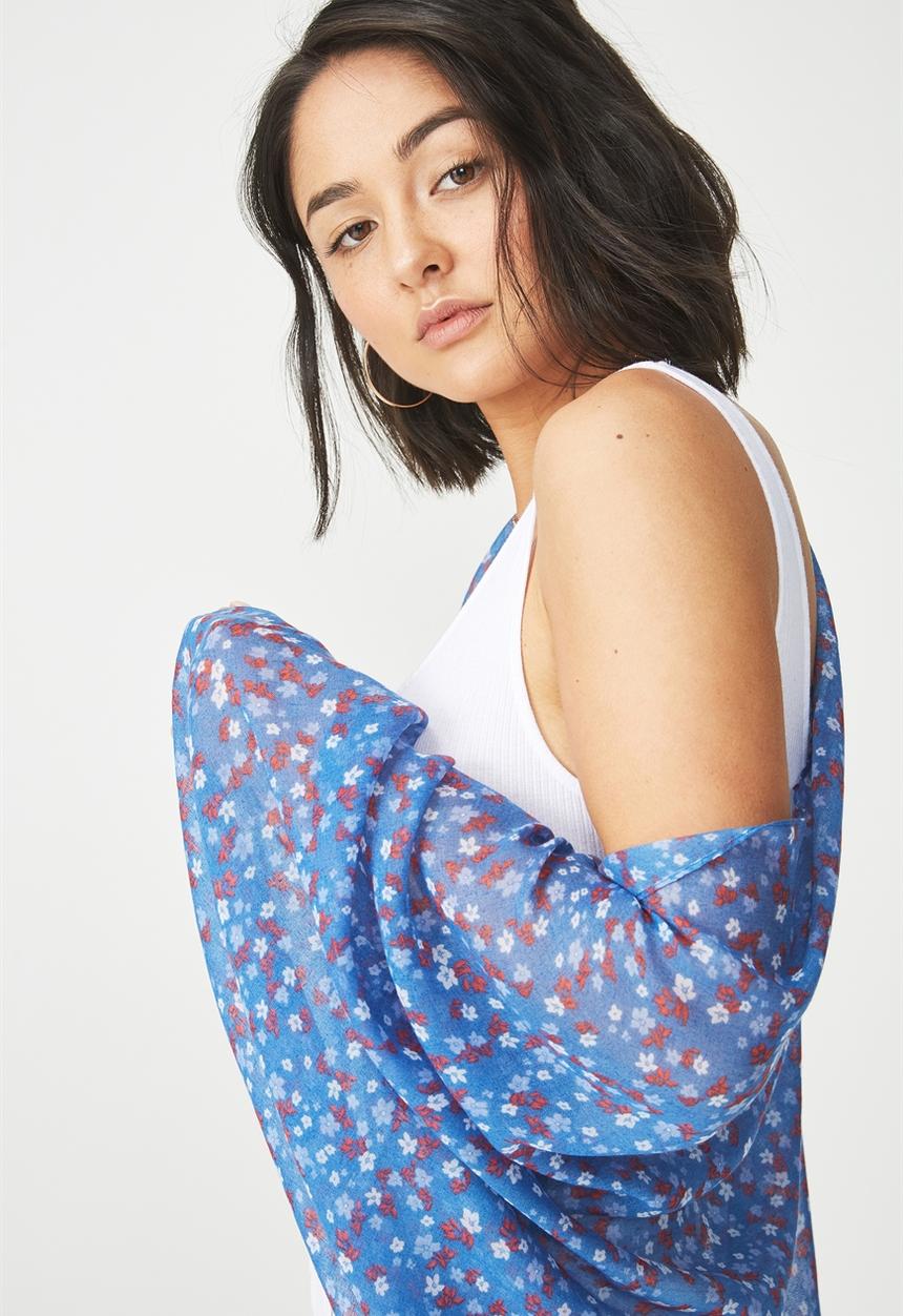 Cotton On - Trixy cocoon kimono - blue