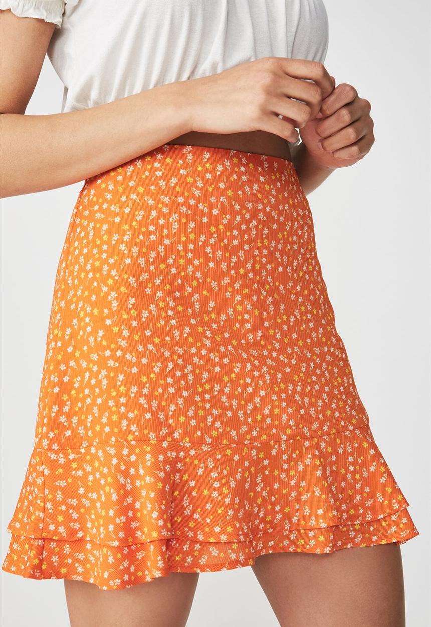 Cotton On - Woven alana mini skirt - orange