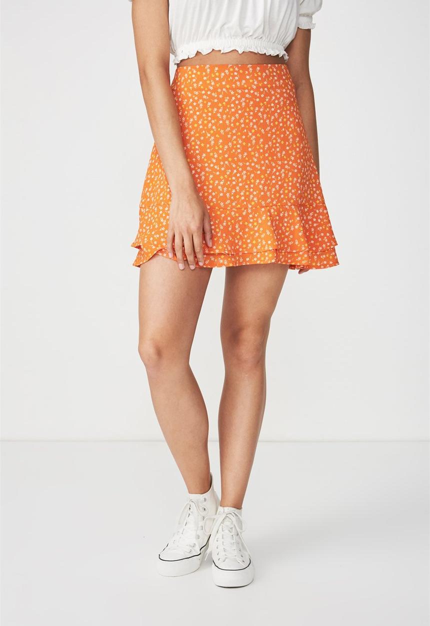 Cotton On - Woven alana mini skirt - orange
