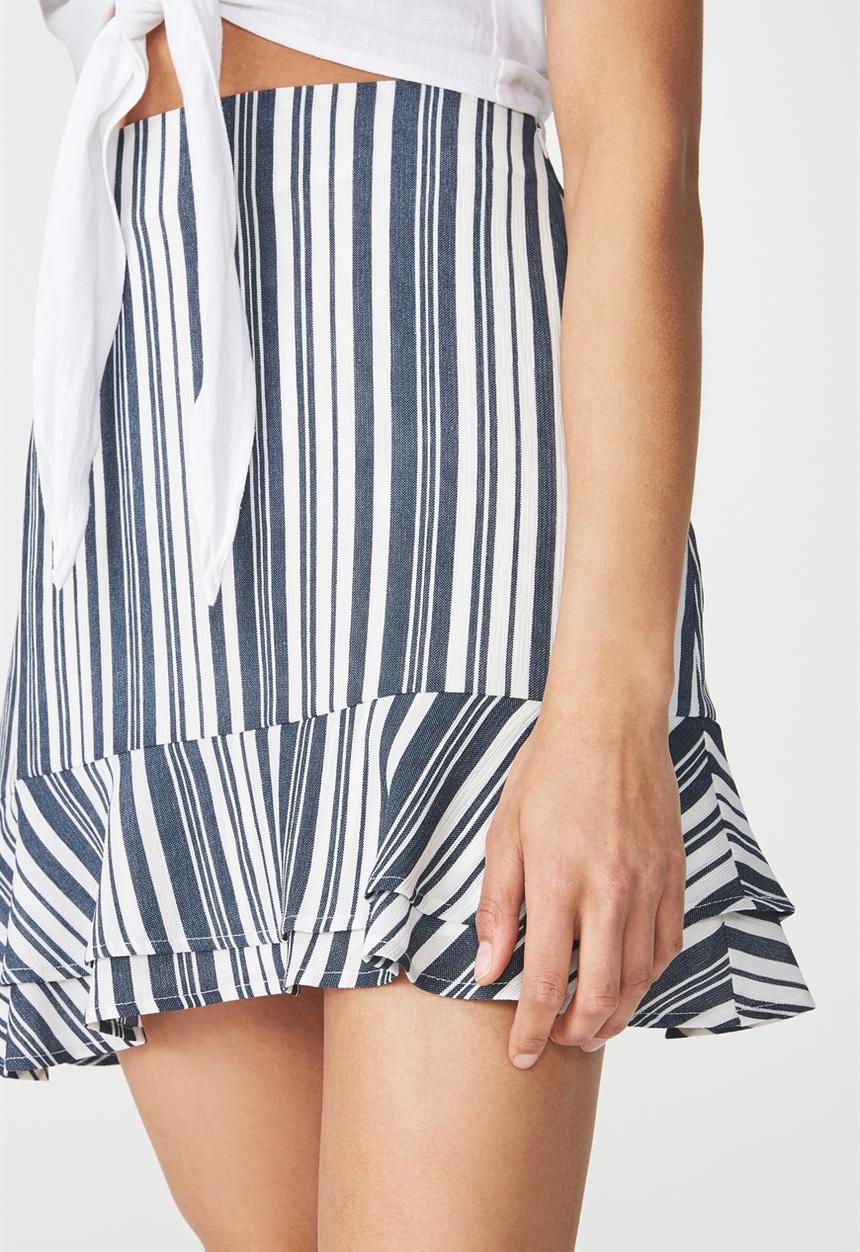 Cotton On - Woven alana mini skirt - blue & white 