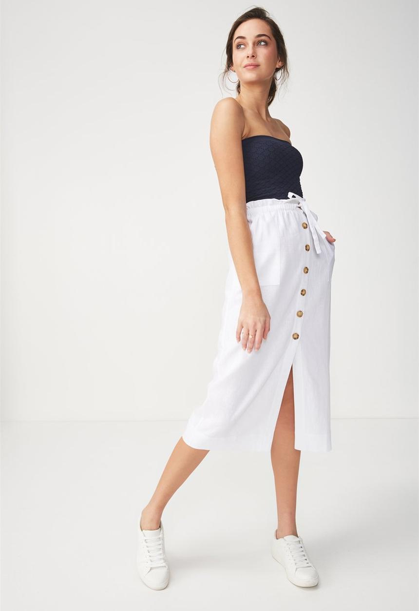 Cotton On - Siobhan seam free jacquard tube top - navy