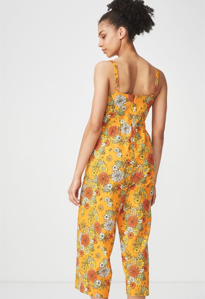 Cotton On - Woven toni strappy jumpsuit - orange