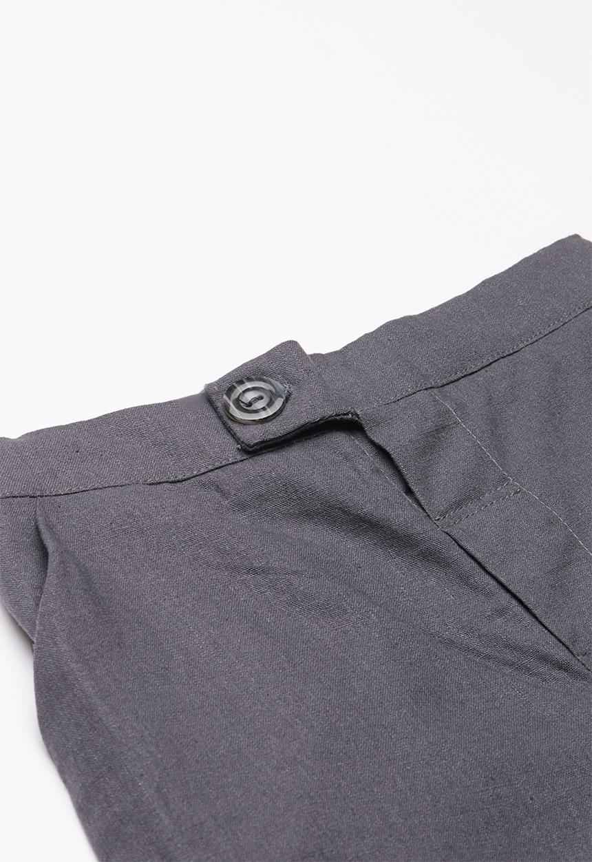 Superbalist - Linen tailored shorts - charcoal
