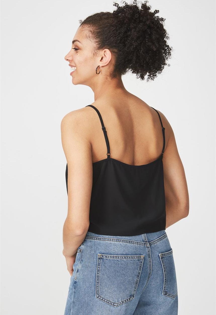 Cotton On - Grace button cami - black