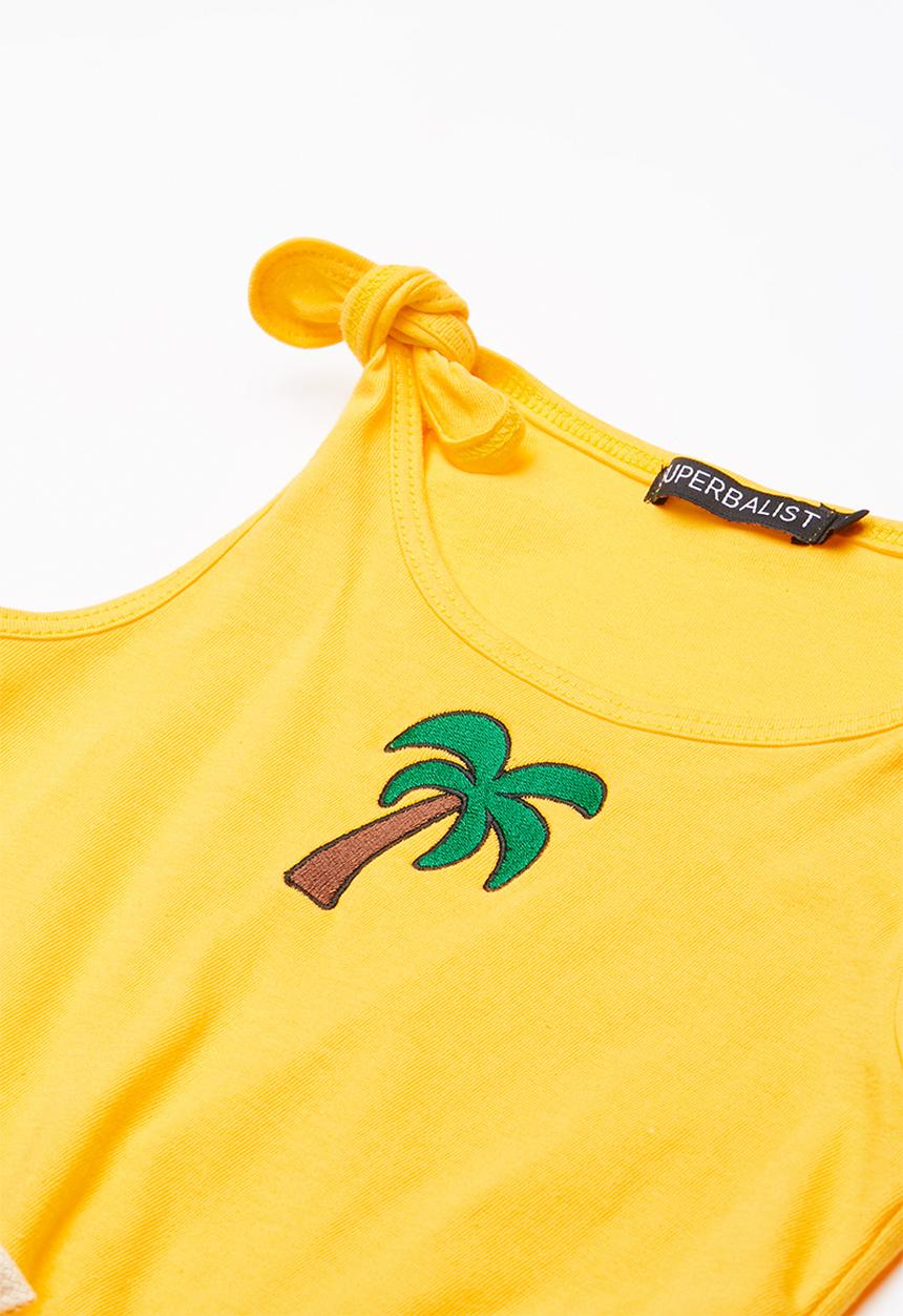 Superbalist - Sleeveless tunnel playsuit - yellow