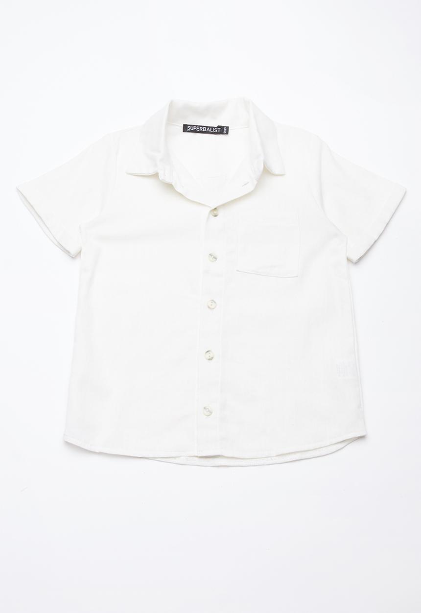 Superbalist - Boys linen shirt - off white
