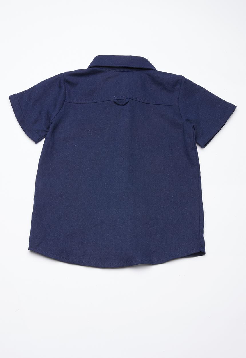 Superbalist - Boys linen shirt - navy