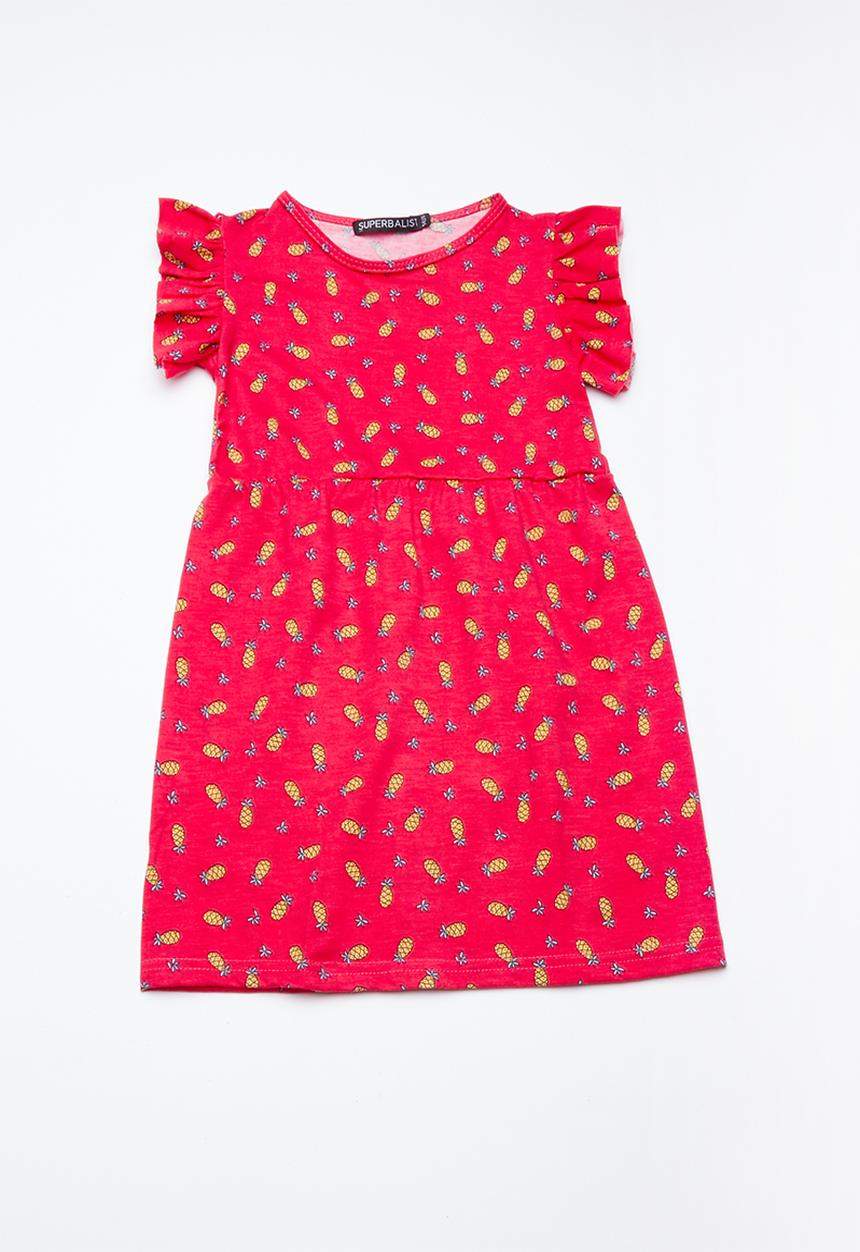 Superbalist - Frill knit dress with leggings - red