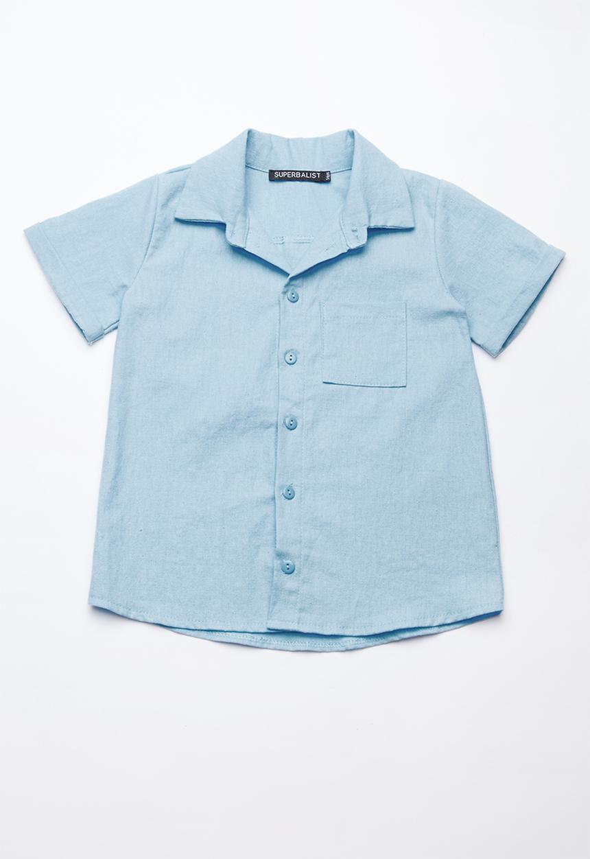 Superbalist - Boys linen shirt - blue