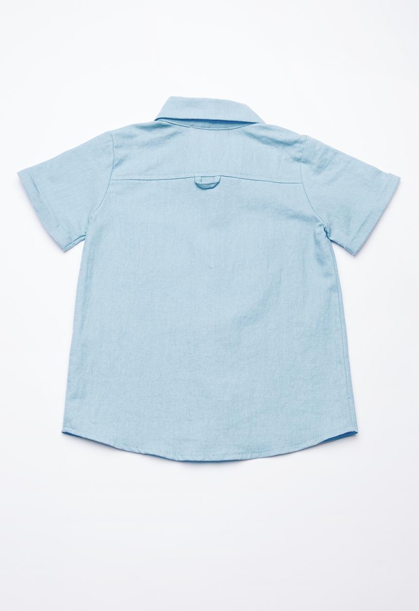 Superbalist - Boys linen shirt - blue