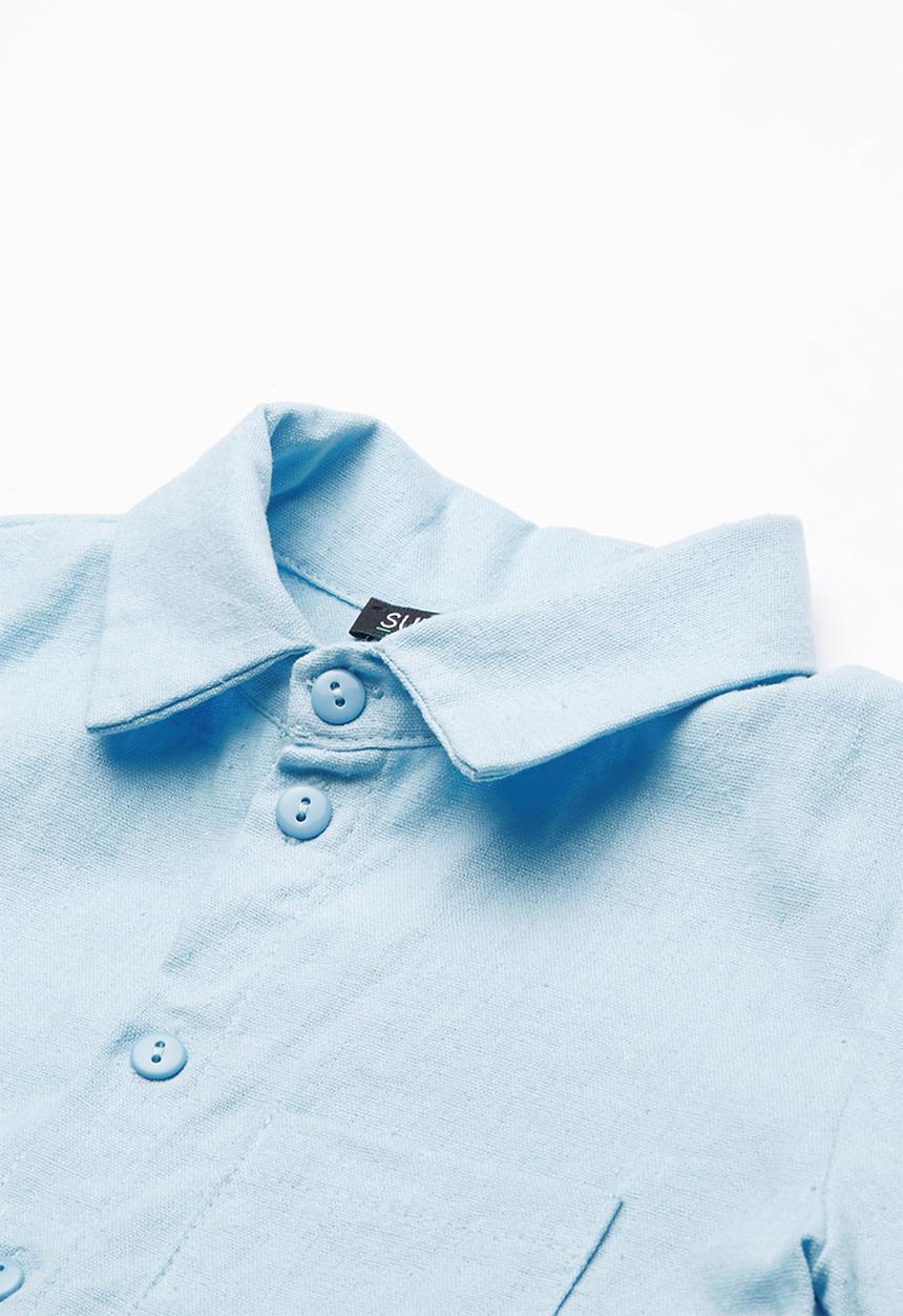 Superbalist - Boys linen shirt - blue