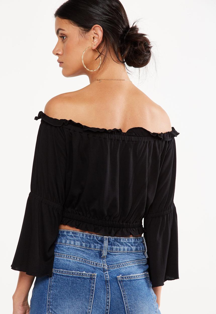 Cotton On - Sofia off the shoulder top - black
