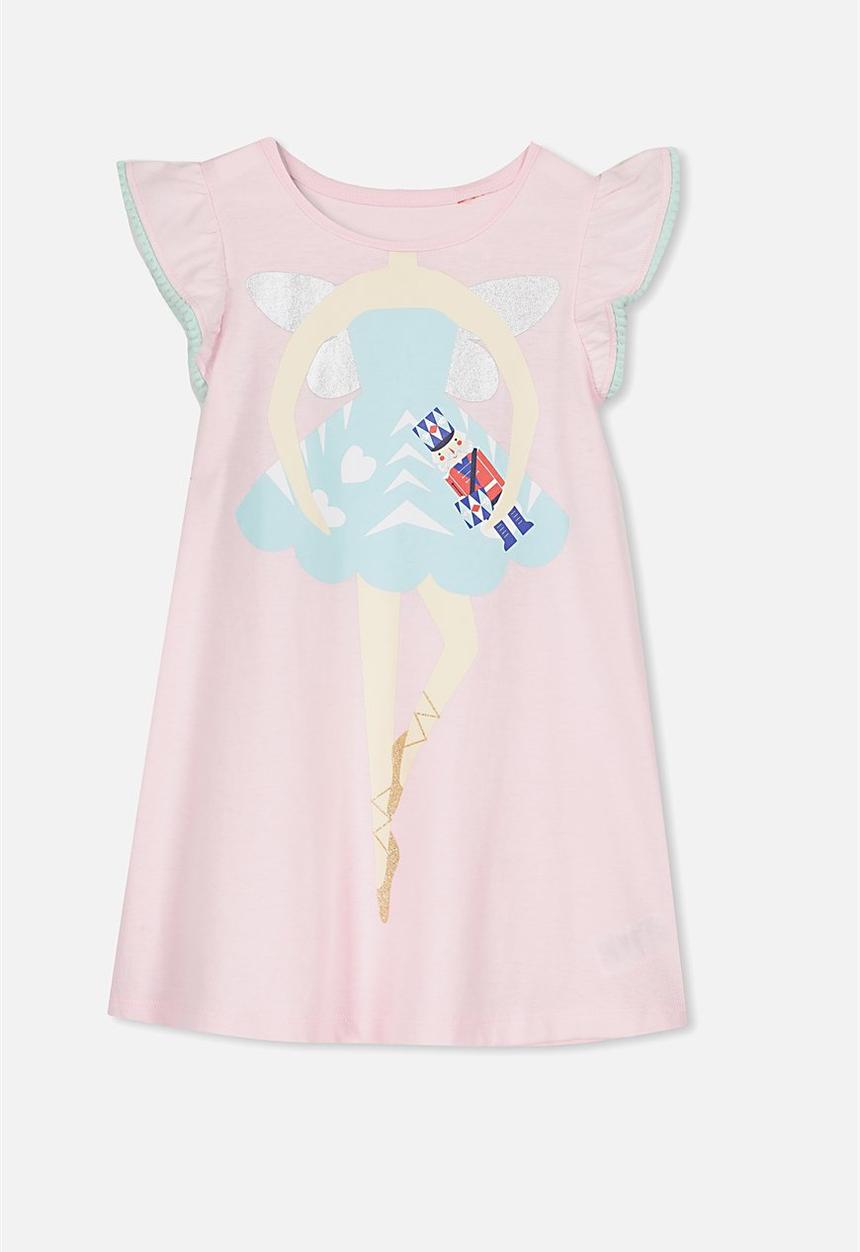 Cotton On - Katie flutter sleeve nightie - pink