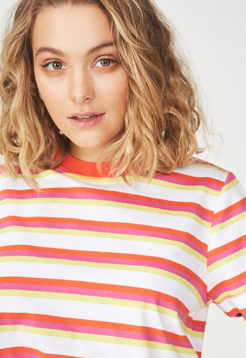 Cotton On - Summer multi stripe - white & red