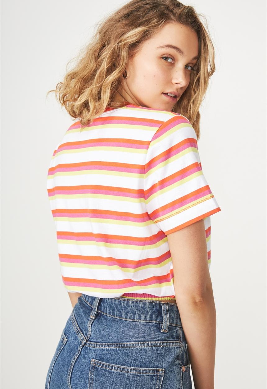 Cotton On - Summer multi stripe - white & red