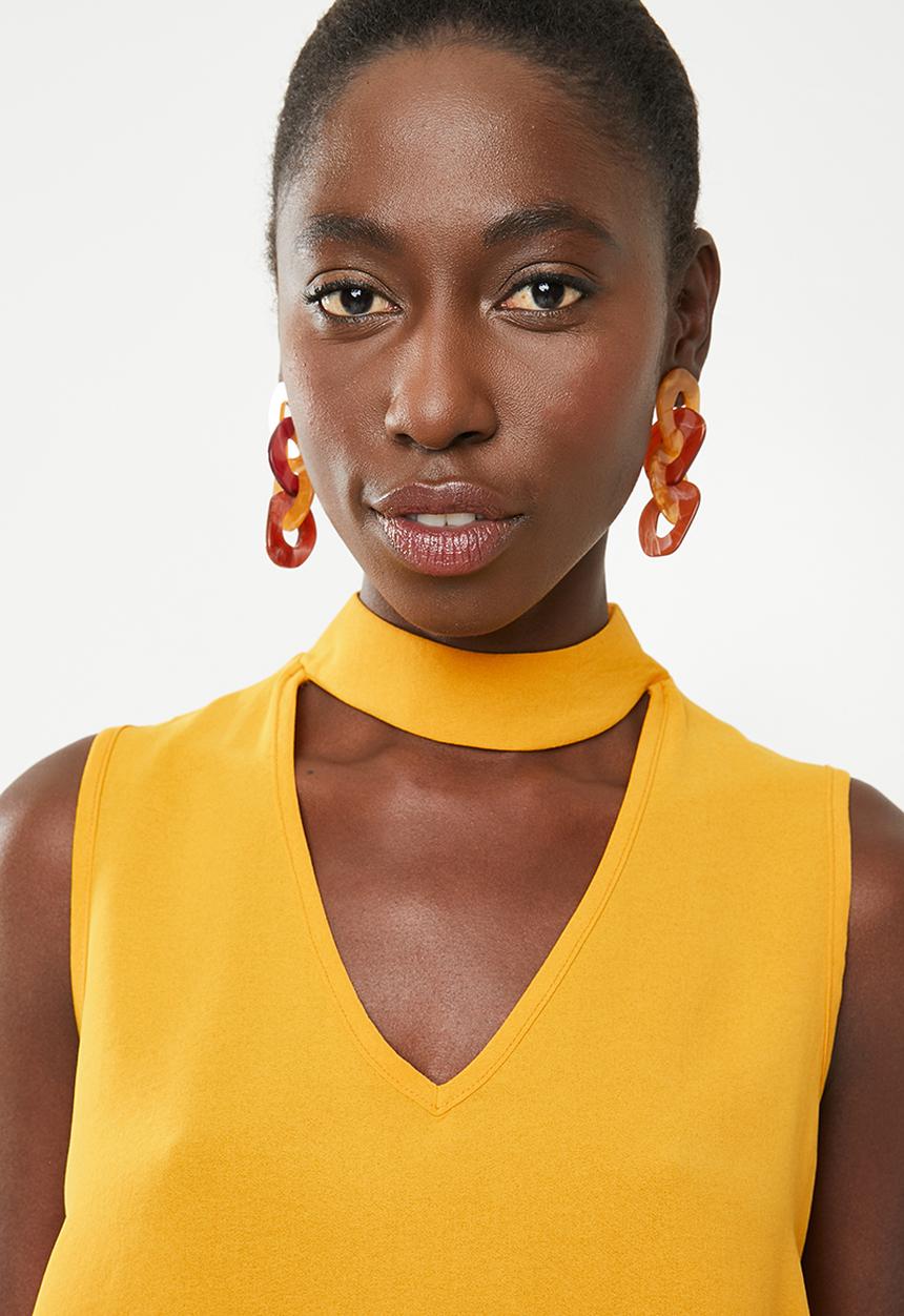 Superbalist - Sleeveless choker blouse - yellow