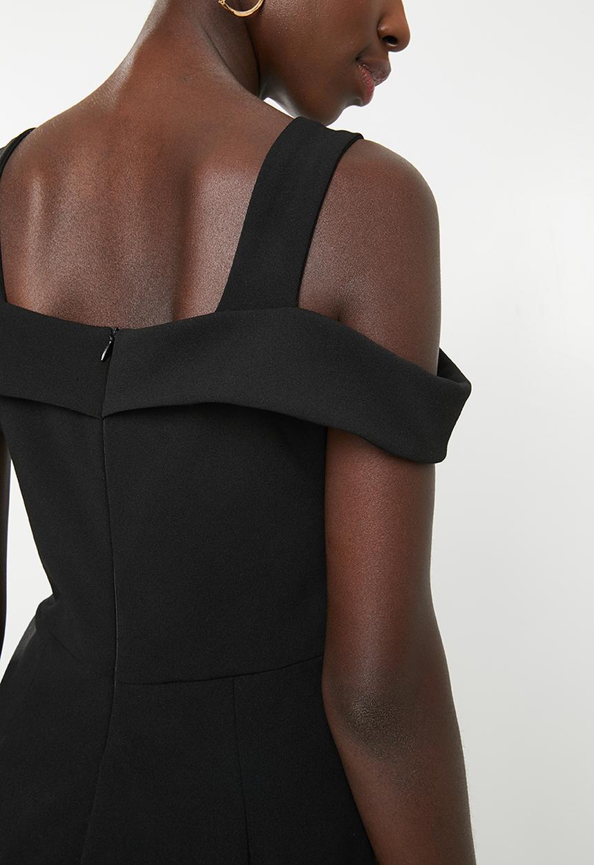 Superbalist - Tuxedo style playsuit - black