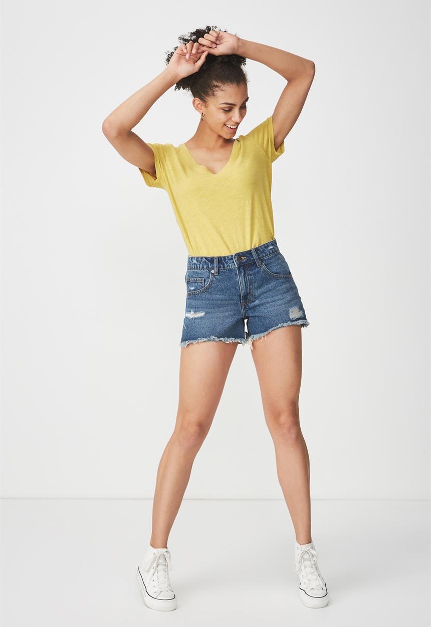 Cotton On - The deep-v top - yellow