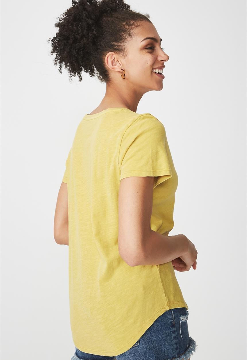 Cotton On - The deep-v top - yellow