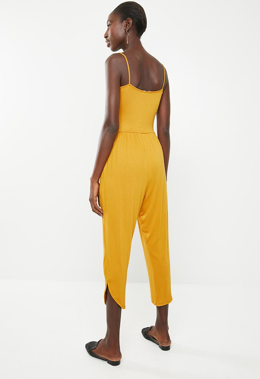 Superbalist - Strappy yoga jumpsuit - yellow