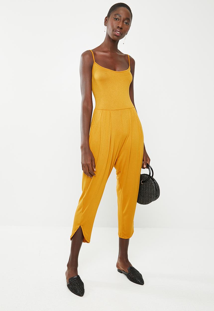 Superbalist - Strappy yoga jumpsuit - yellow