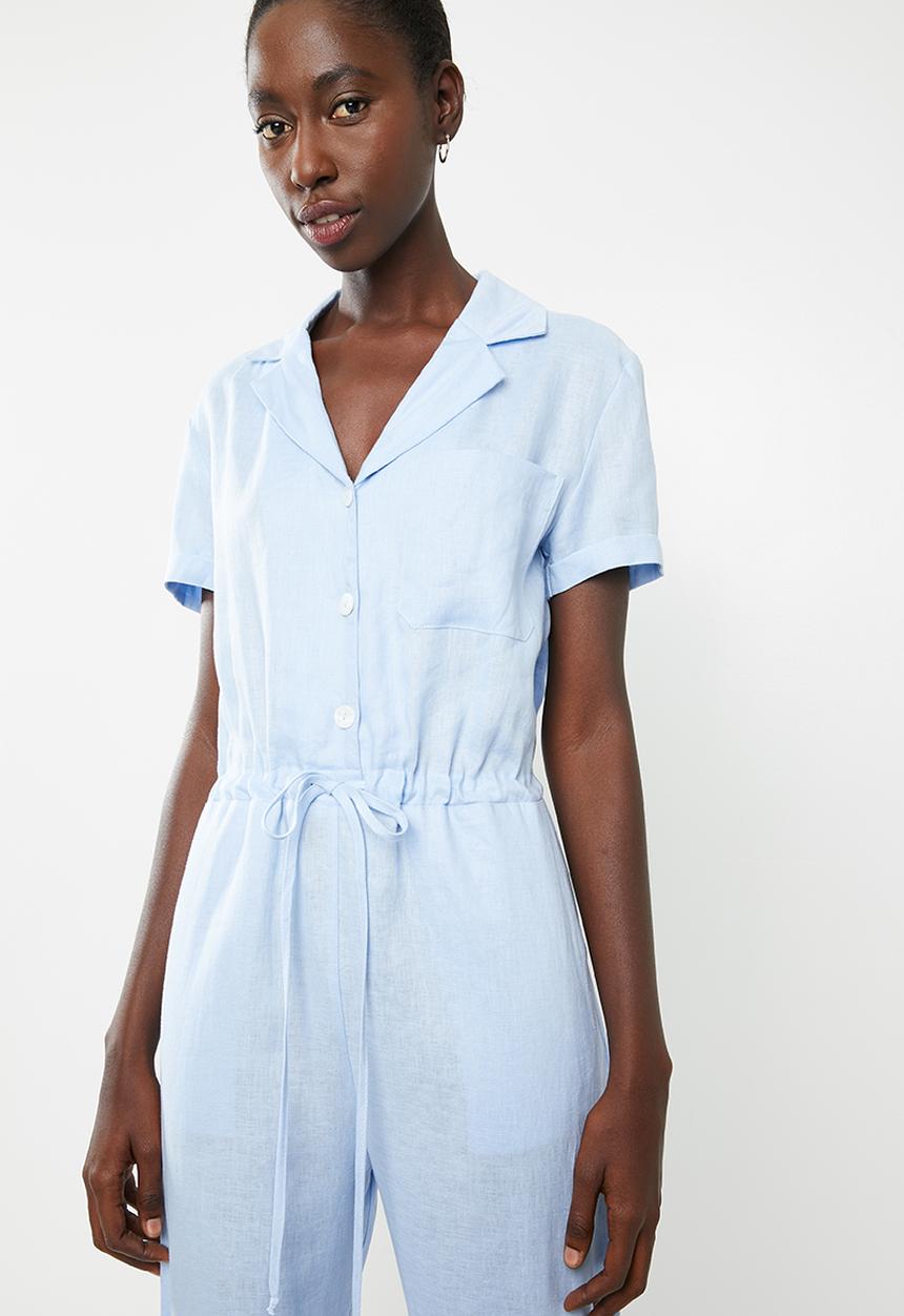 Superbalist - Linen blend jumpsuit - blue 