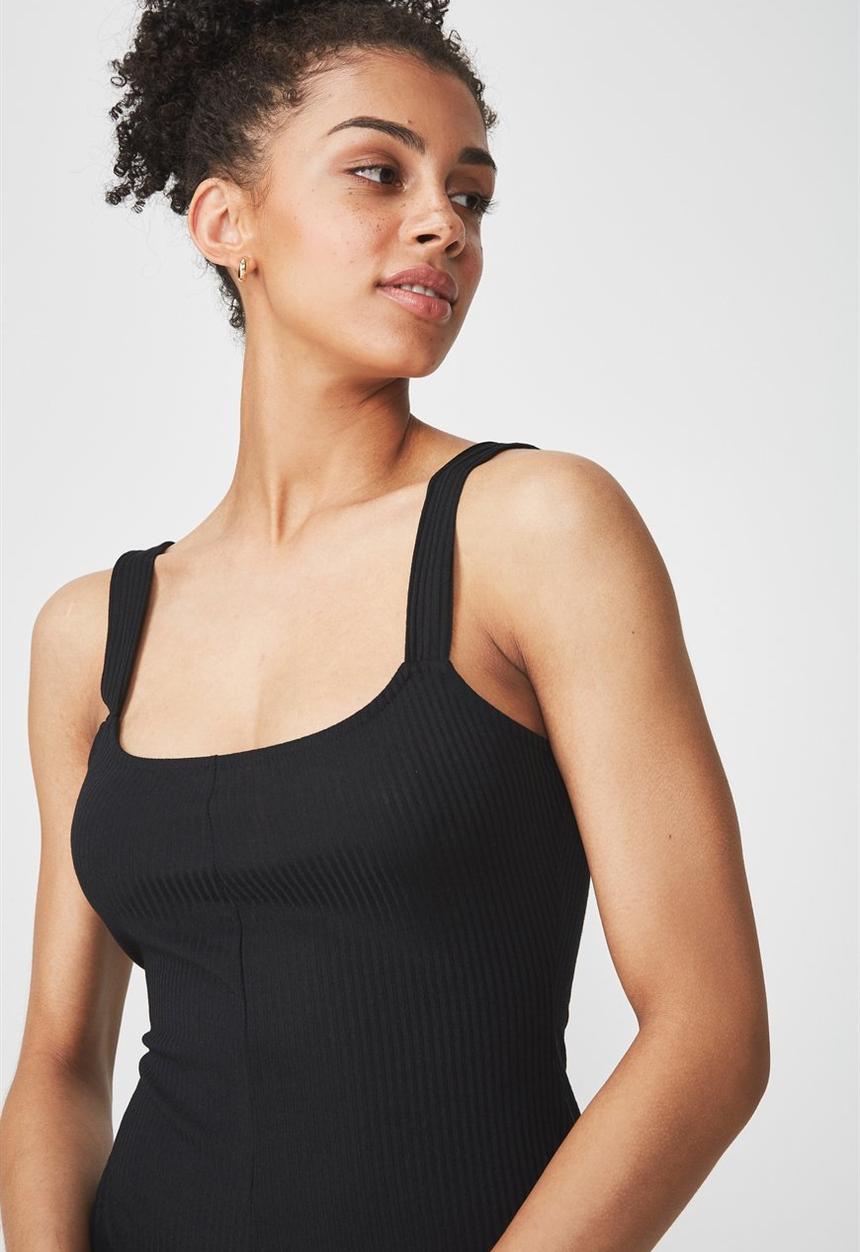 Cotton On - Ronnie strappy playsuit - black