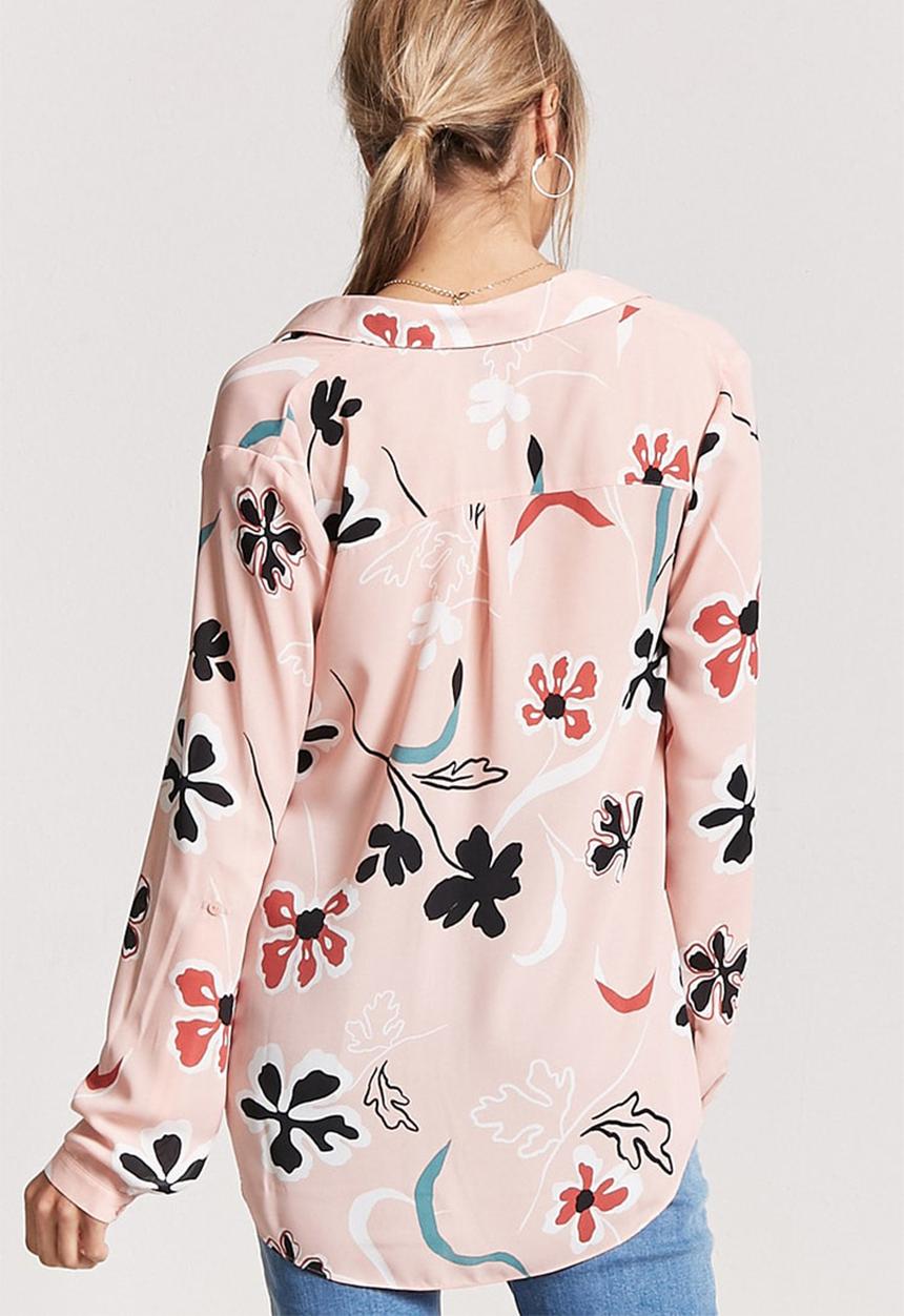 Forever21 - Floral shirt - pink