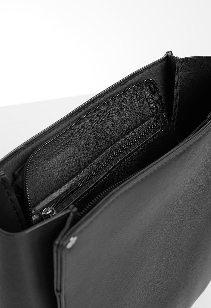 Superbalist - Ring detail faux leather backpack - black