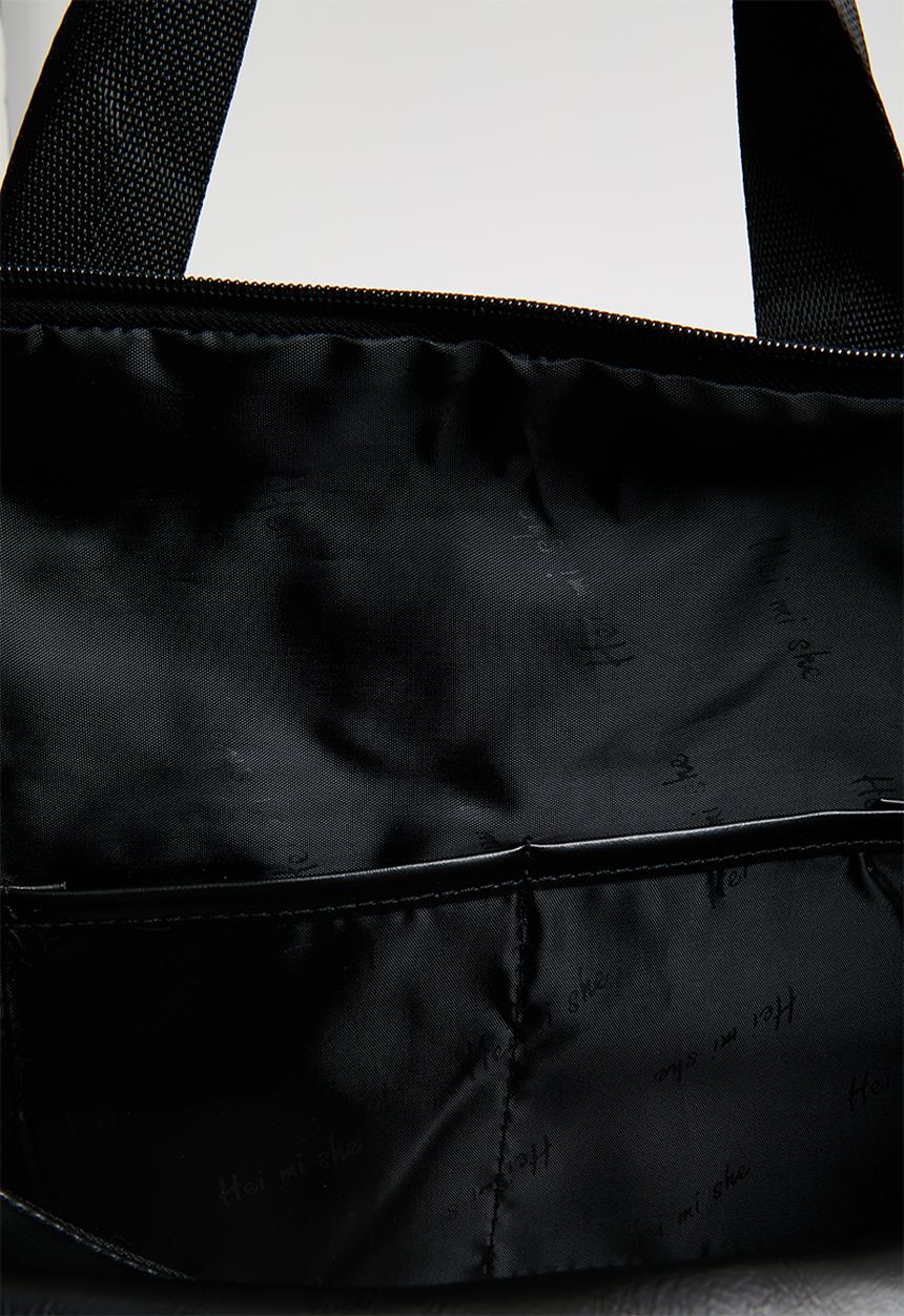 Superbalist - Jared faux leather duffel bag - black