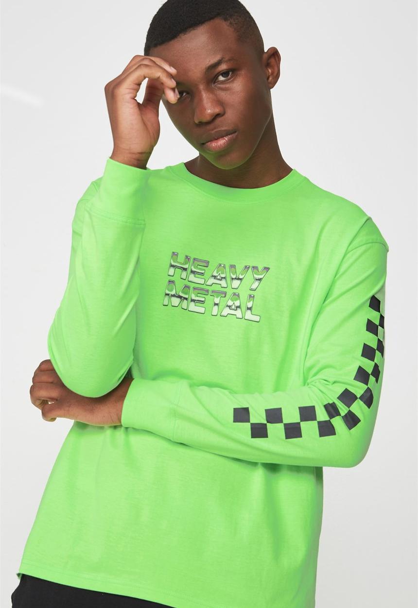 Cotton On - Tbar long sleeve tee - green