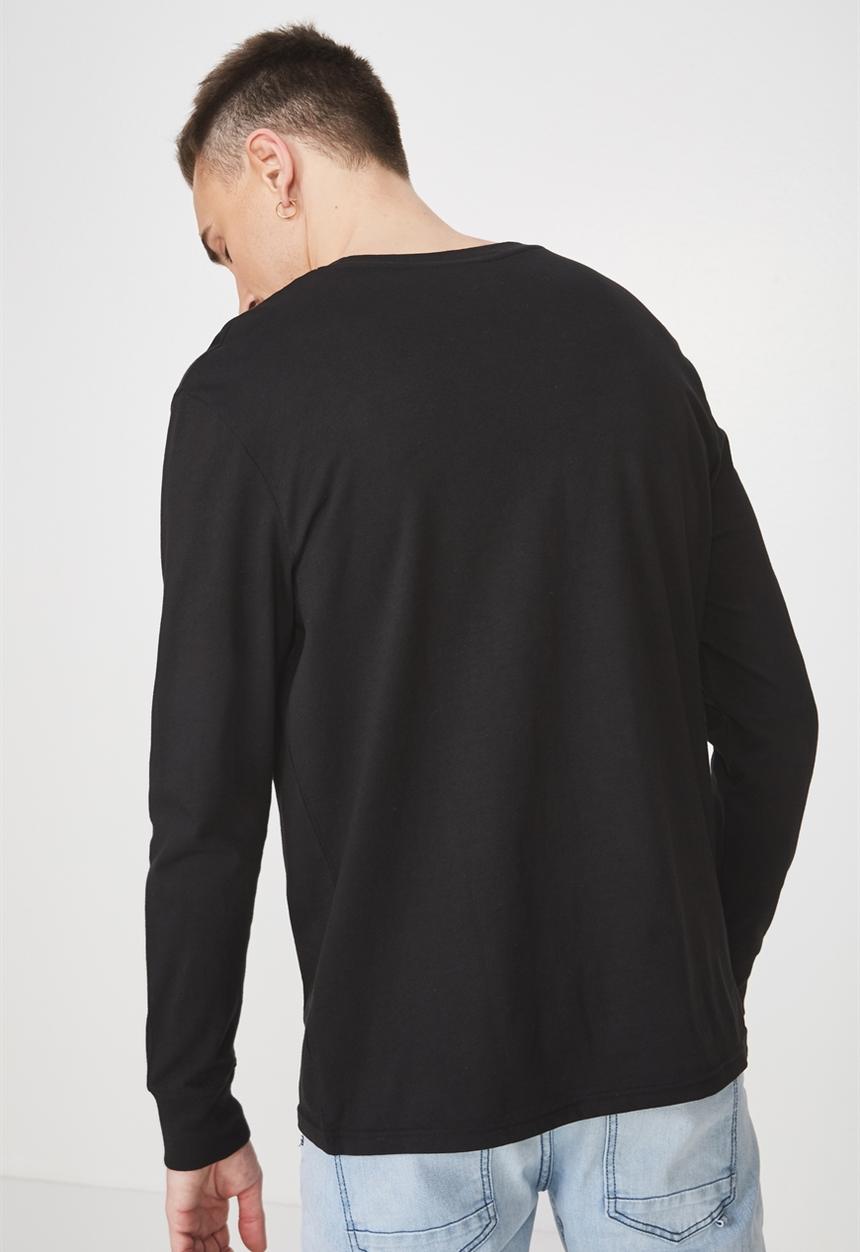 Cotton On - Tbar collaboration long sleeve tee - black