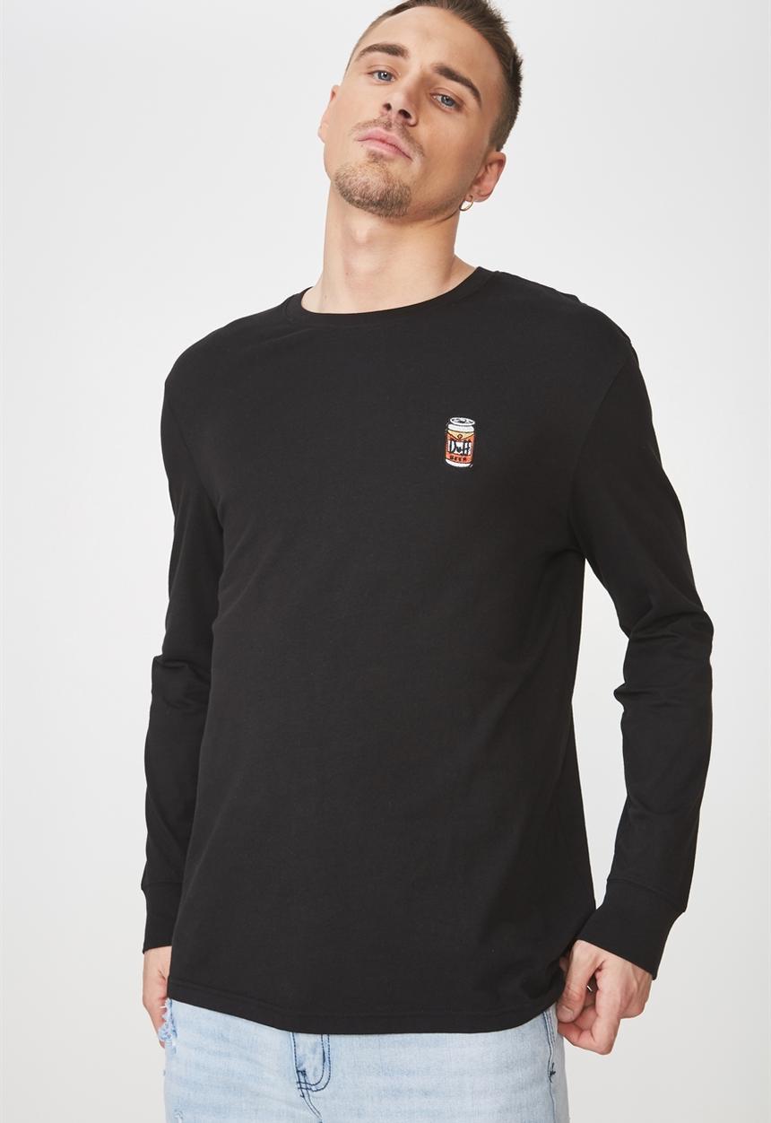 Cotton On - Tbar collaboration long sleeve tee - black