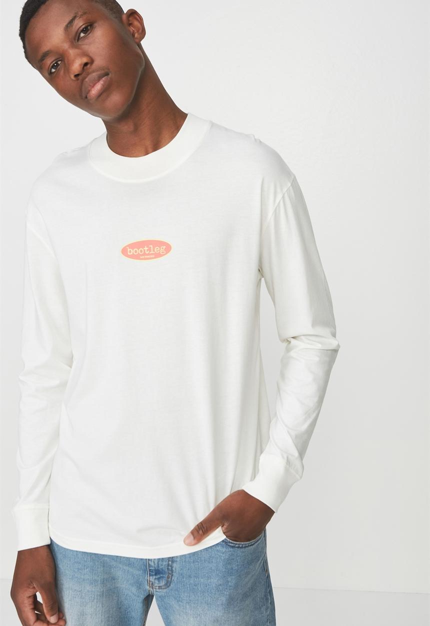 Cotton On - Tbar long sleeve tee - white